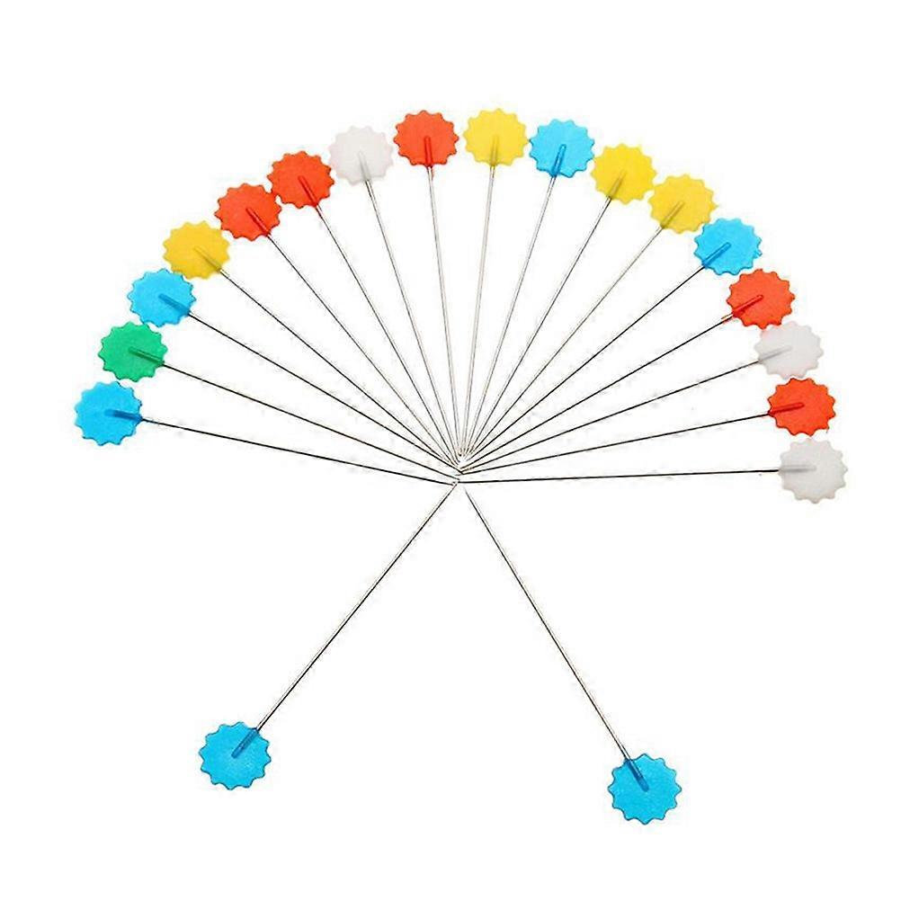 Plastic Push Pins Plum Blossom Head Pins for DIY Sewing 100Pcs Assorted Colors