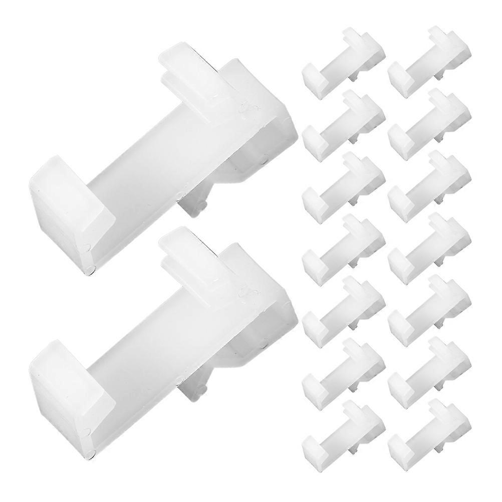 White Blind Valance Clips Plastic for Window Blind Parts 80Pcs Pack