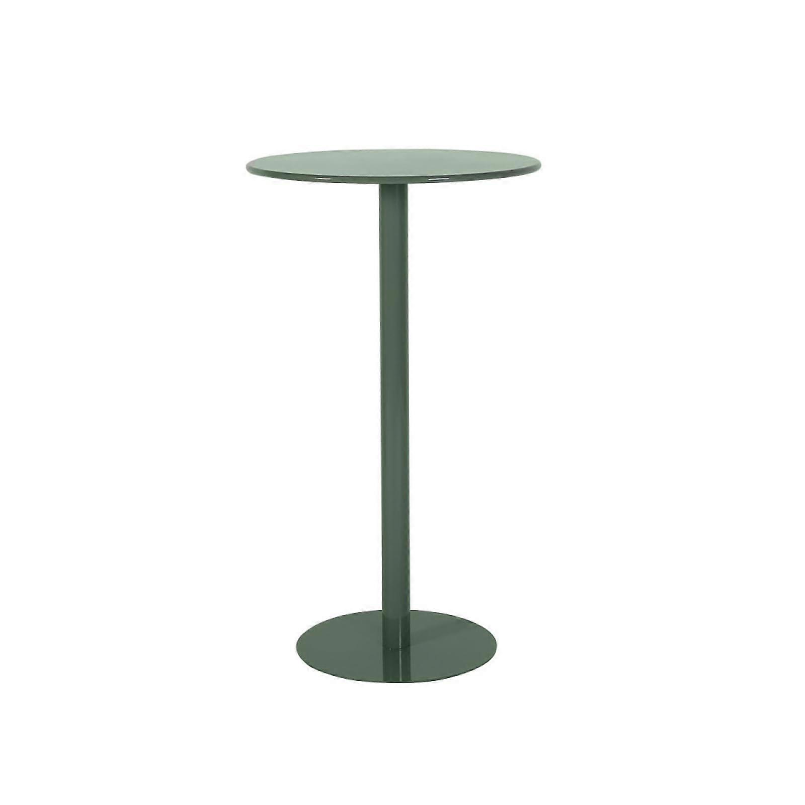 Round Bar Table Fixed Circular Cocktail Table With Stable Base Green 70x104cm For Home Office Dining Kitchen