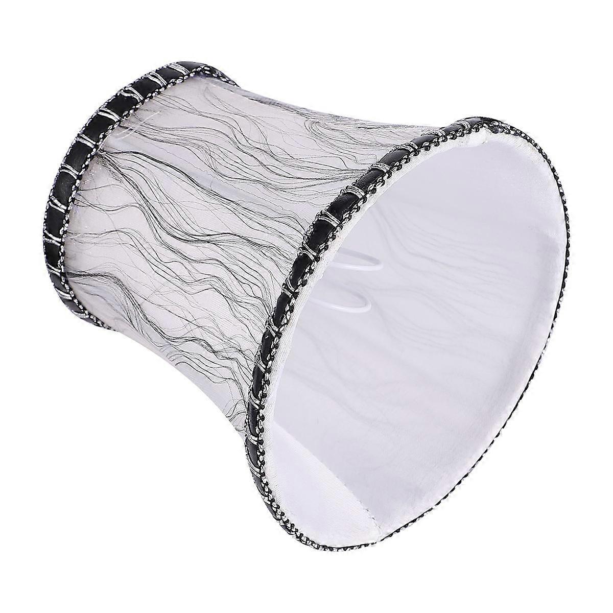 Bedside Lamp Shade Decorative Flannelette Cylinder Black 12X11CM Light Diffusion 1Pack