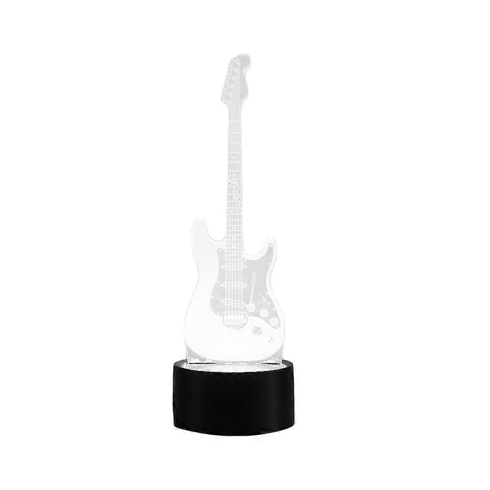 Acrylic Plate Lamp Guitar 3D Design with Touch Switch 2Pcs LED Light