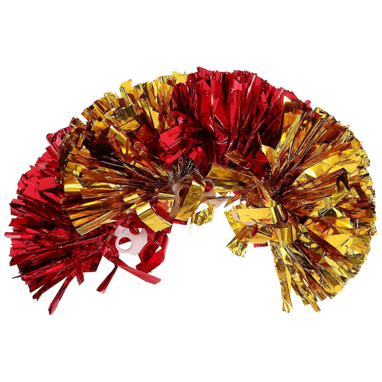 Cheerleading Pompoms for Cheering Use Assorted Color 12Pcs Bulk