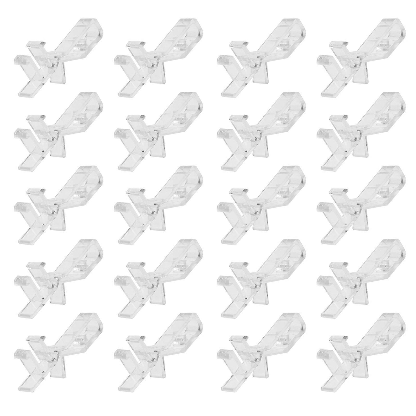 Plastic Valance Clips 20Pcs For Curtain Clamping And Window Treatment Transparent Color With Plastic Material