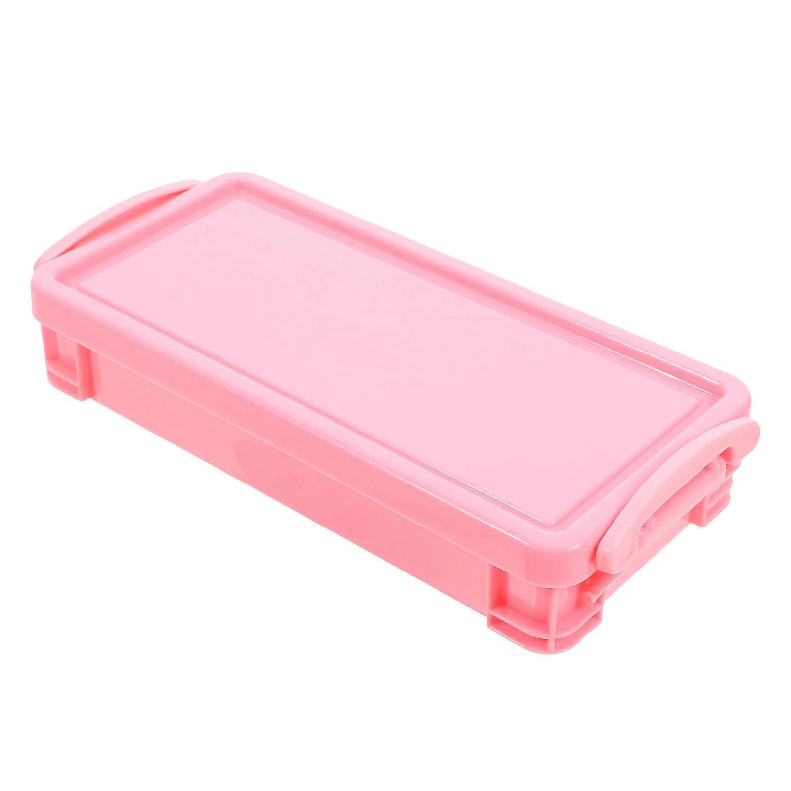 Plastic Pencil Box for Storage Use Stackable 5Pcs Case Set