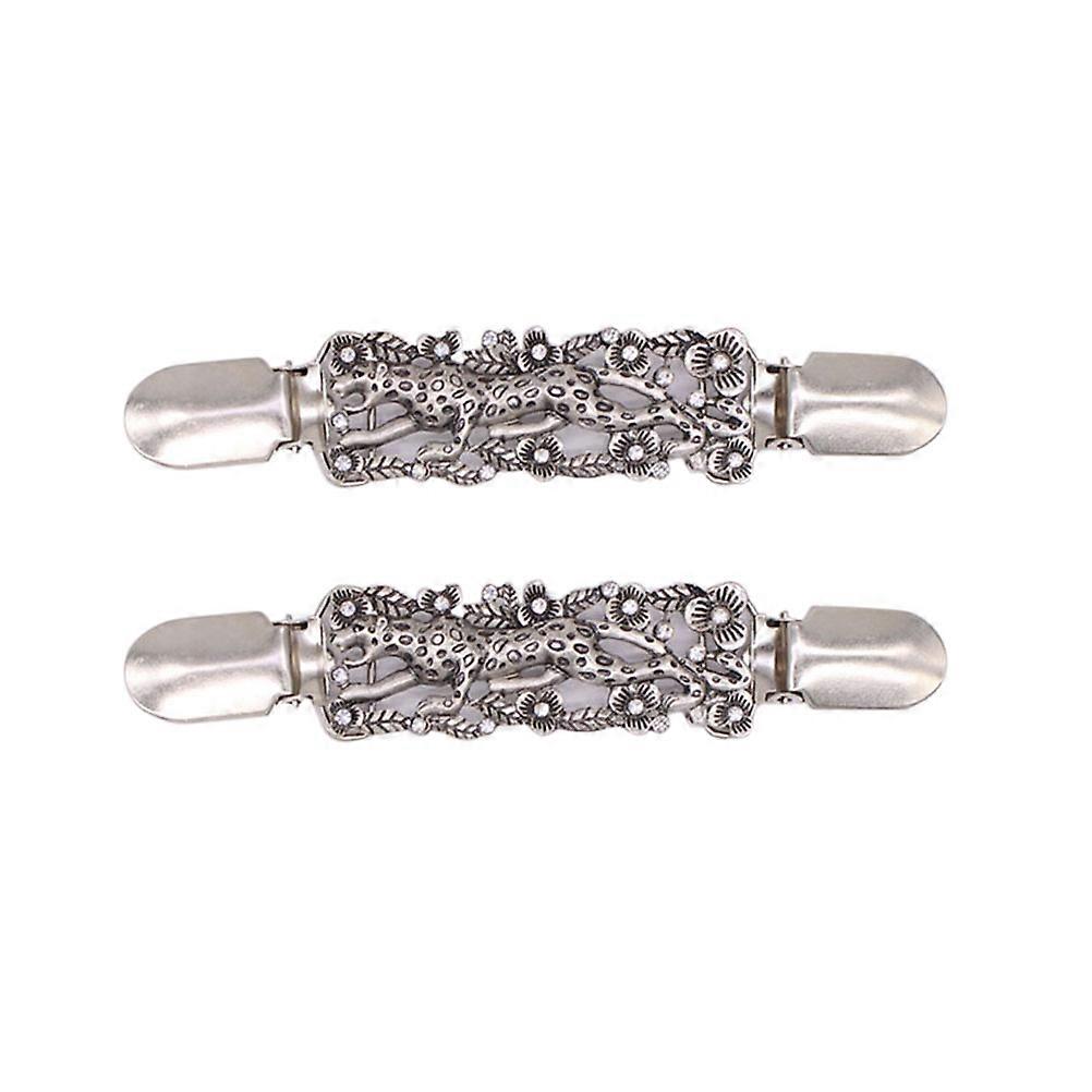 Sweater Clip Cardigan Clip for Women 6Pcs Silver Vintage Flower Brooch