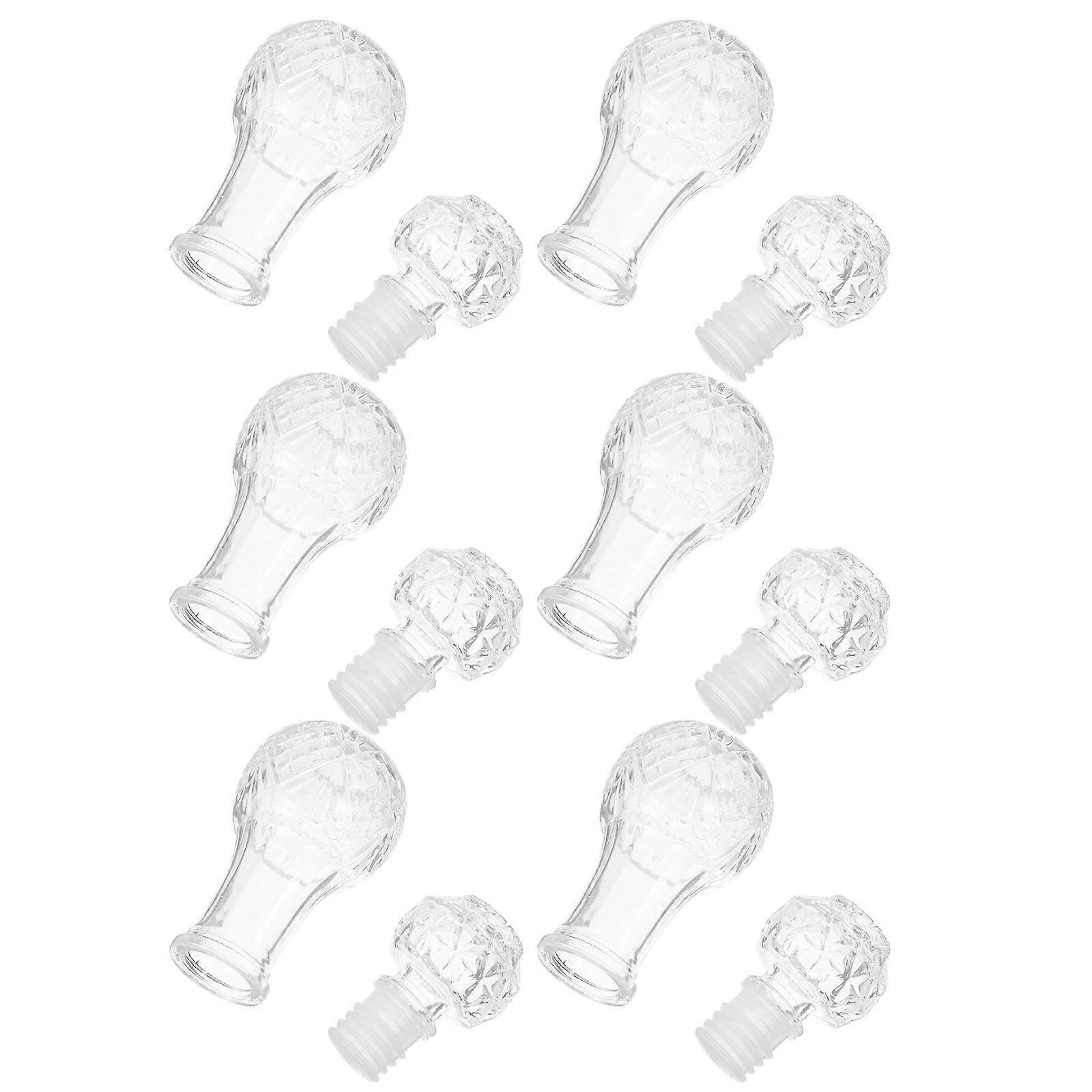 Aerator Decanter Glass Tasting Event 6Pcs Transparent Sleek Shape Sealing