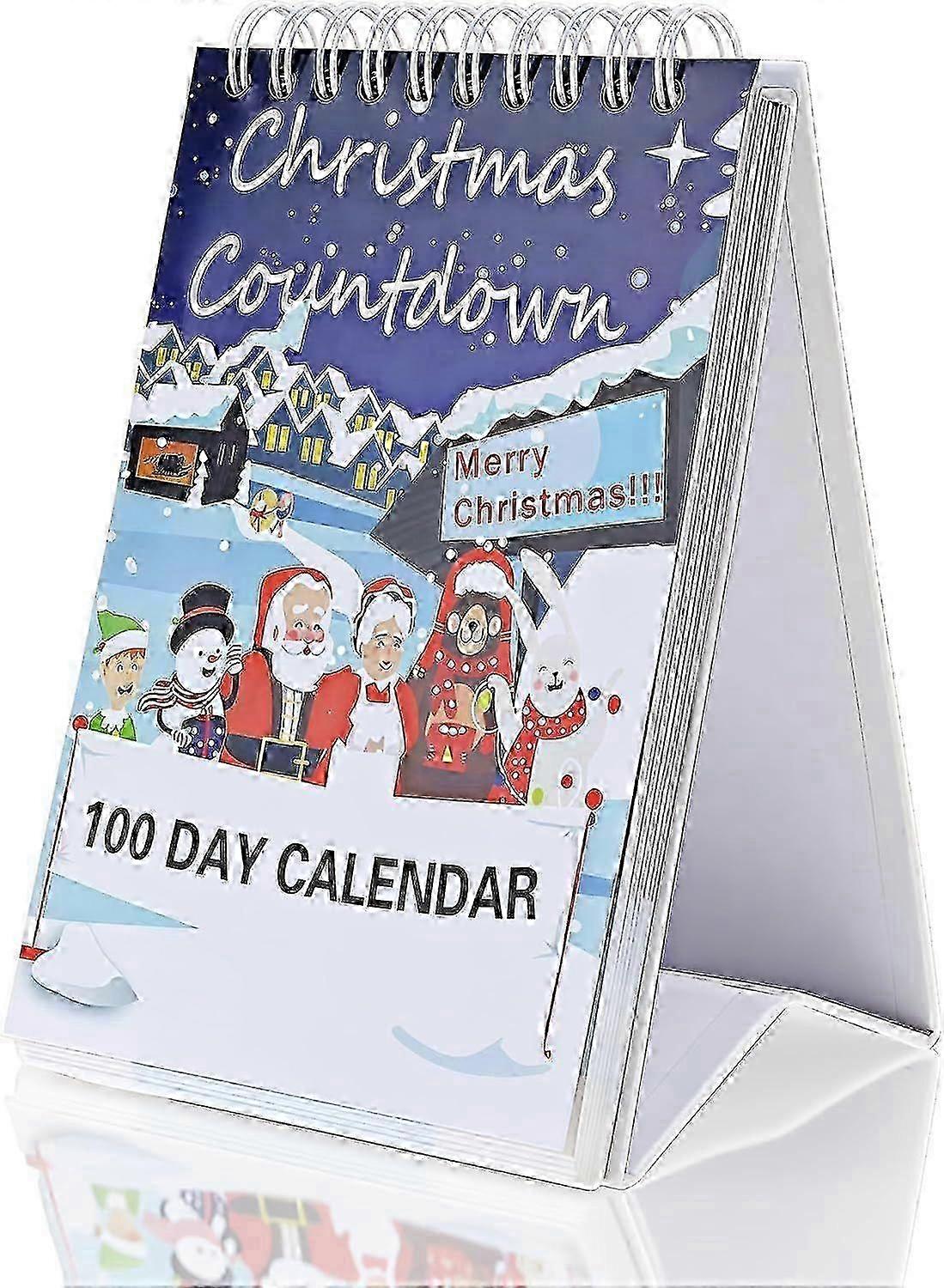 100 Day Christmas Countdown Calendar 2025,Christmas Countdown Calendar, Desktop Advent Calendar for Home Office Room Decor, Advent Calendar 2025