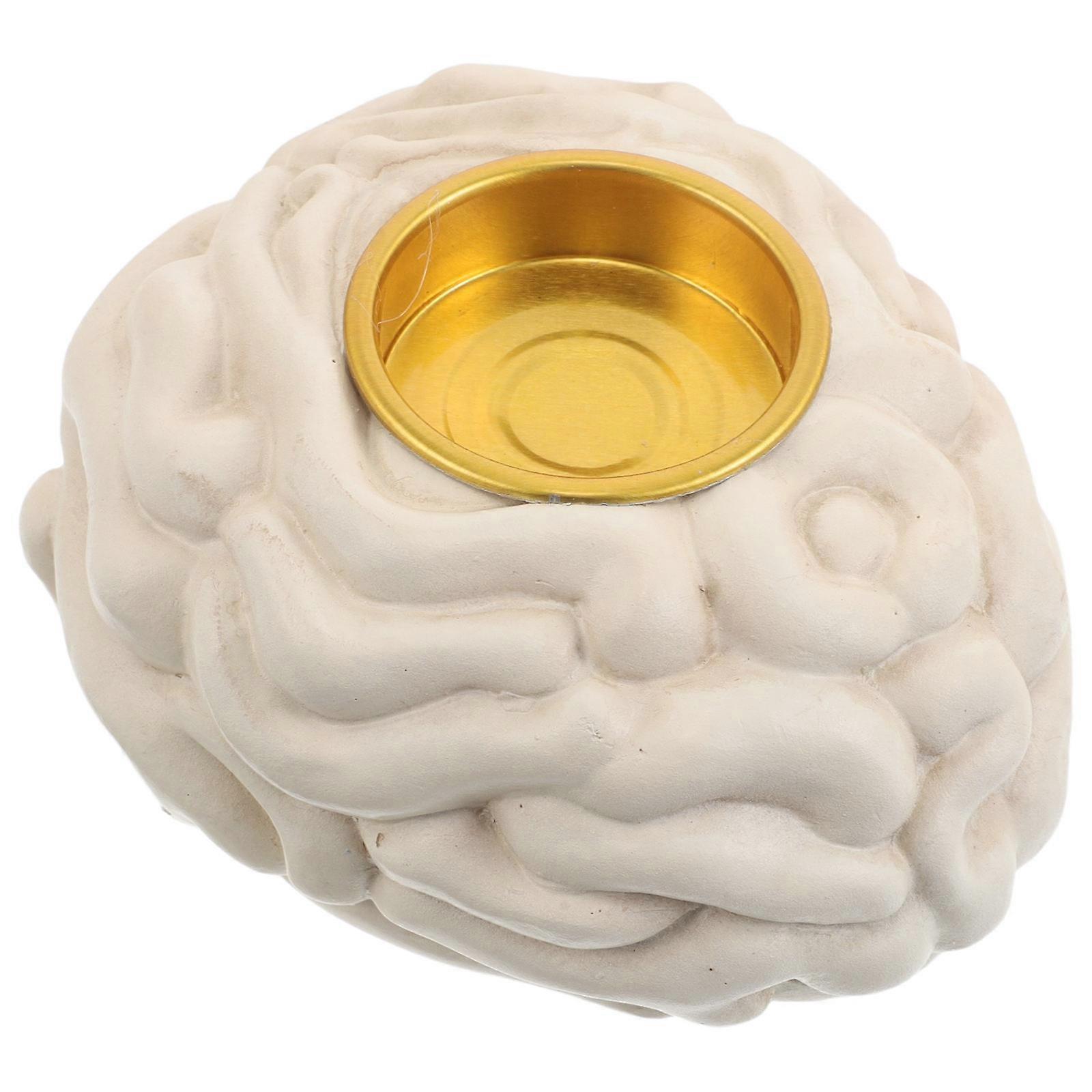 Realistic Human Brain Halloween Candlestick Holder for 4Pcs Party Props