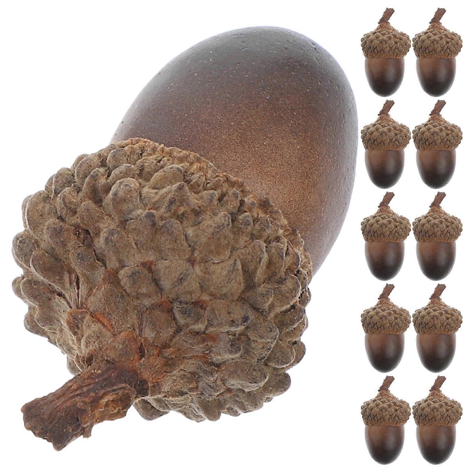 Lifelike Simulation Acorn Shape 600 Pcs Decoration Light Brown Table Display Ideal For Homeowners