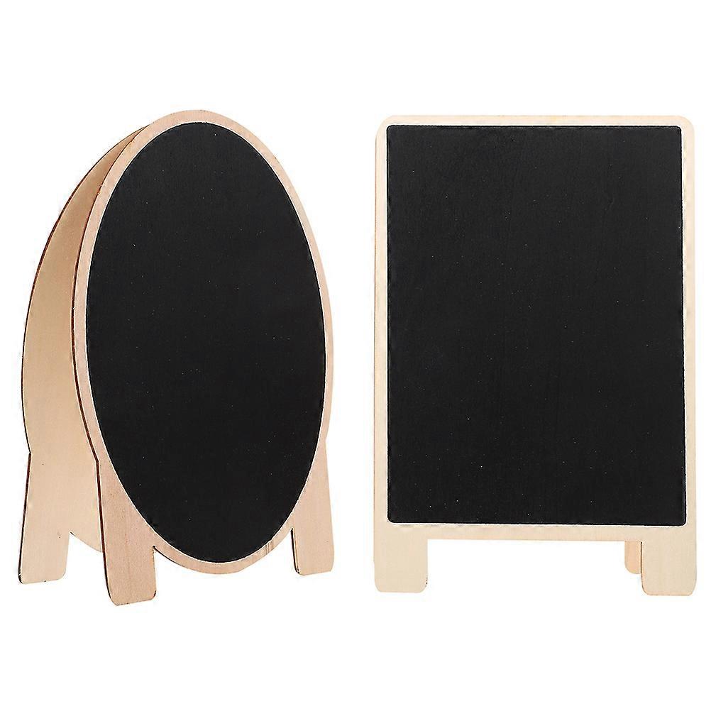 Multi-Functional Writing Wooden Message Board 4Pcs Rectangular Design For Office Use And Family Memo 30X20X1.5CM Black