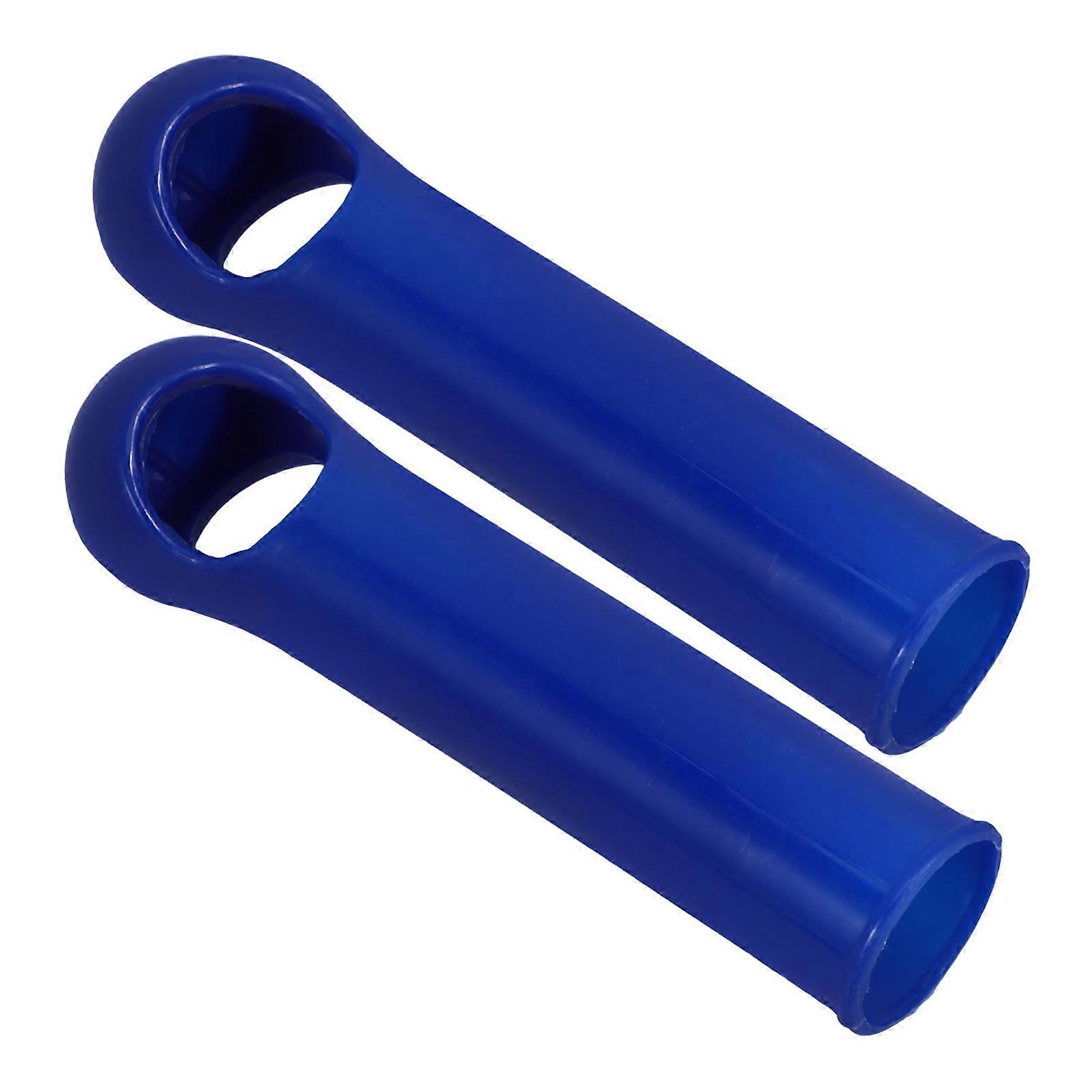 Mop Handle End Cap for Replacement Purposes 10Pcs Blue Plastic Grip