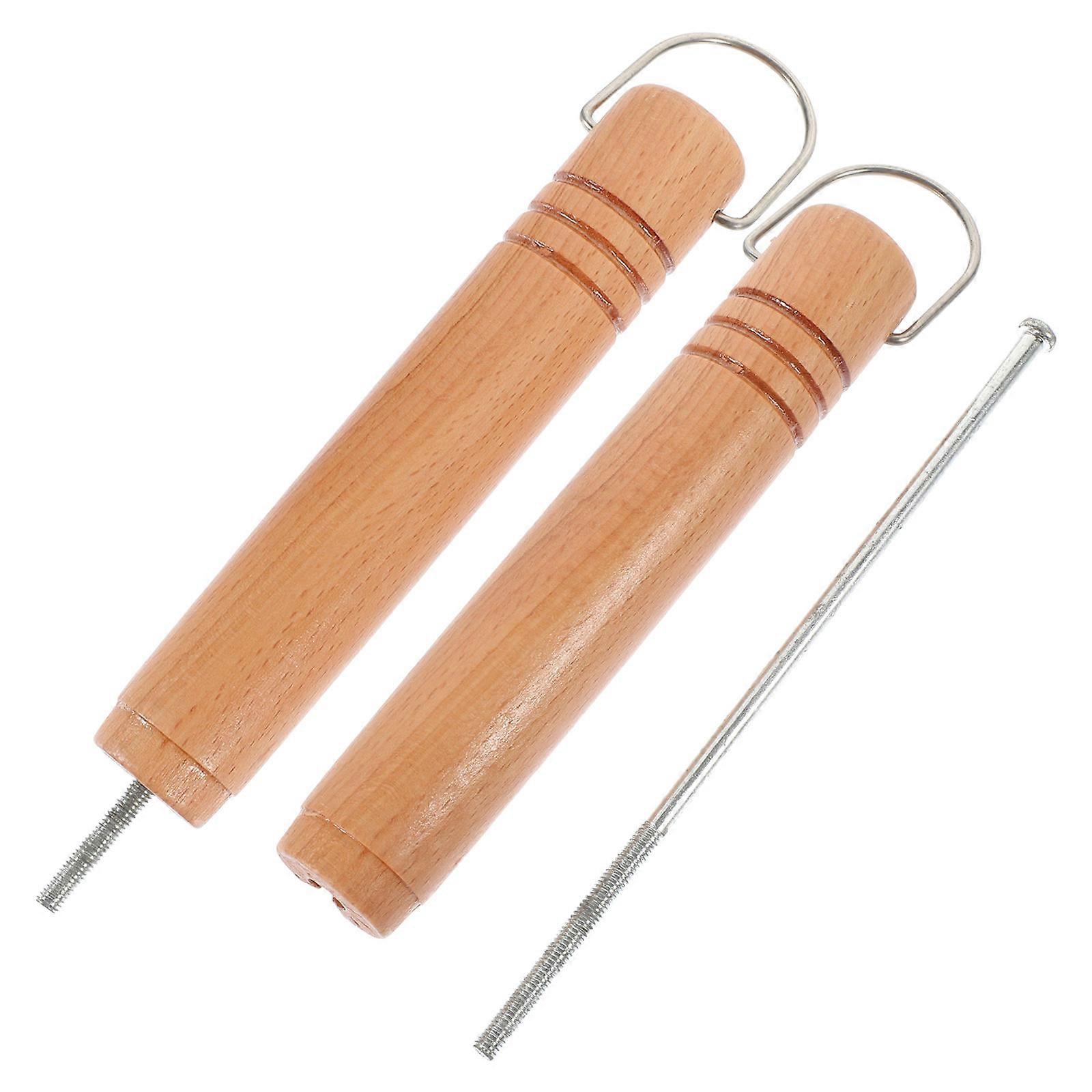 Detachable Wooden Pot Handle 10Pcs Kitchen Use Long Handle 17.2X2.5CM Heat Resistant Practical