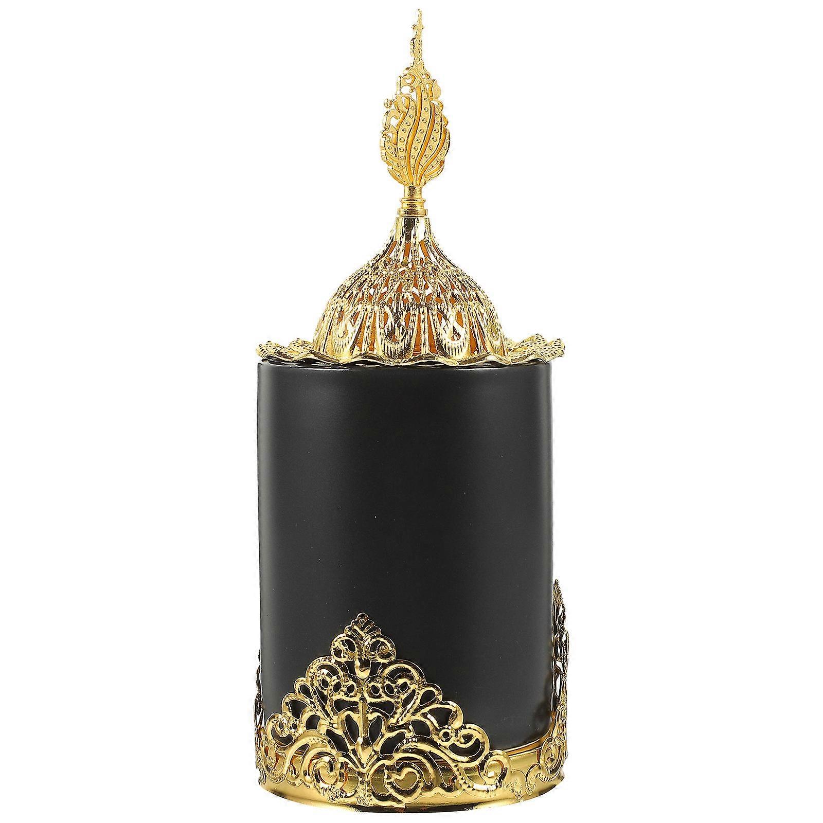 Incense Burner Ceramic Censer for Aromatherapy Use in Black Color