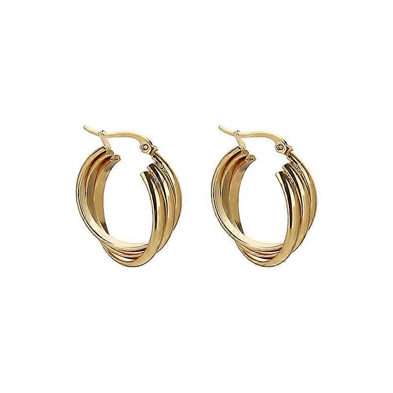 Earrings, Titanium Steel Vintage Multi-layer Hollow Out Geometric Statement for Women