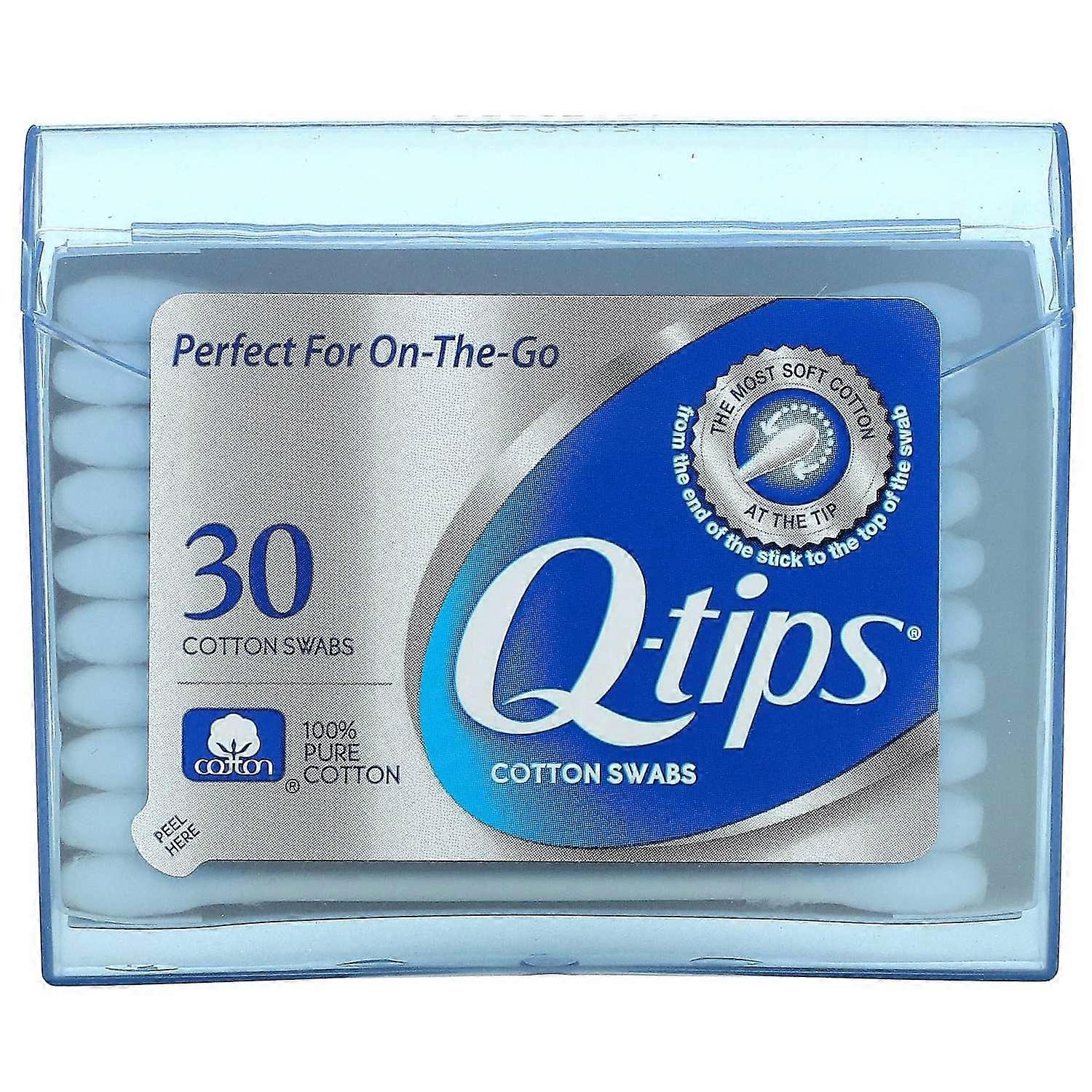 Q-tips, Cotton Swabs, On-The-Go, 30 Swabs