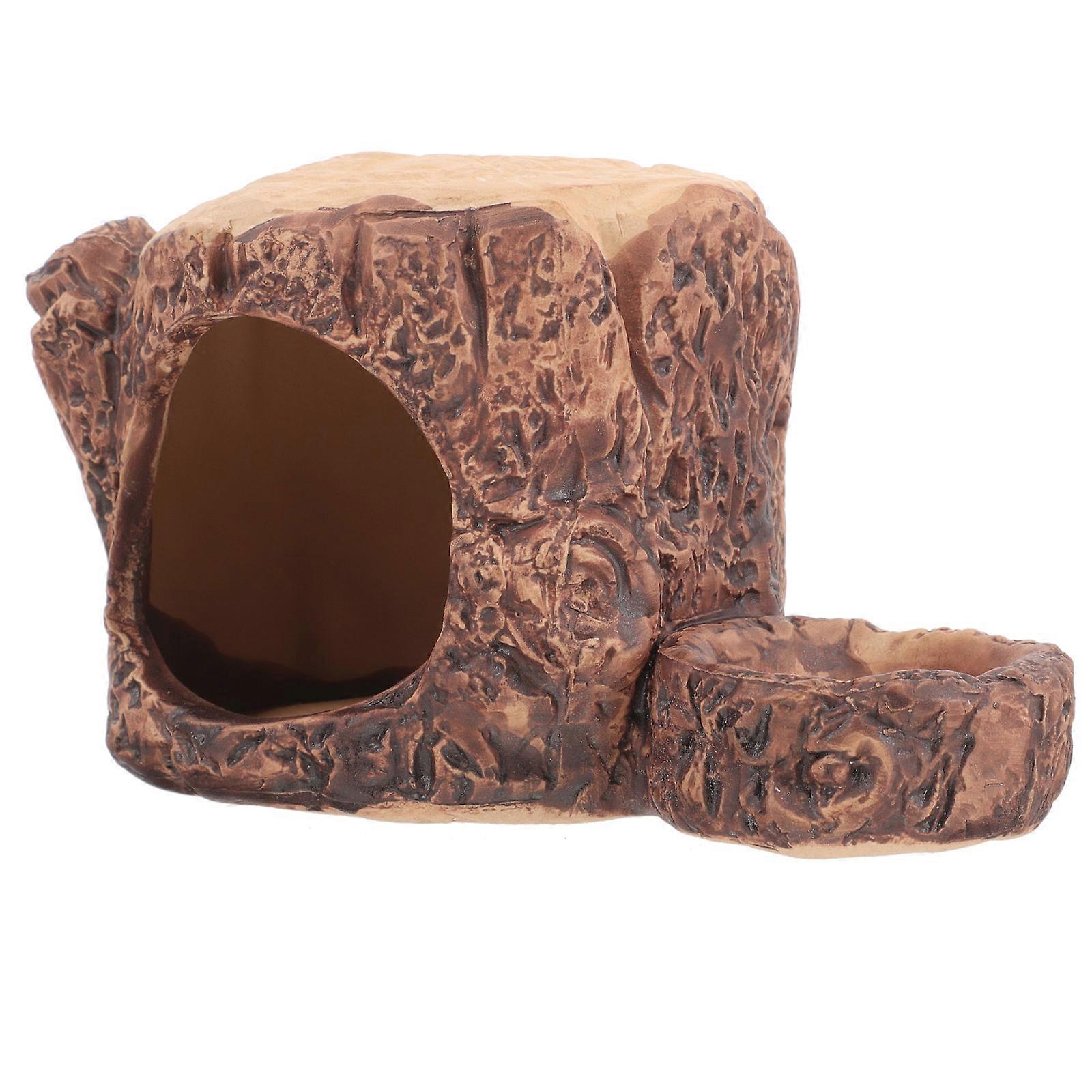 Small Pet Hamster House Ceramic Hideout for 3Pcs Summer Cooling Nest