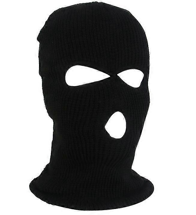 Πλήρες πρόσωπο σκι μάσκα χειμώνας 3 τρύπα Balaclava Κουκούλα Beanie ζεστό τακτικό καπέλο