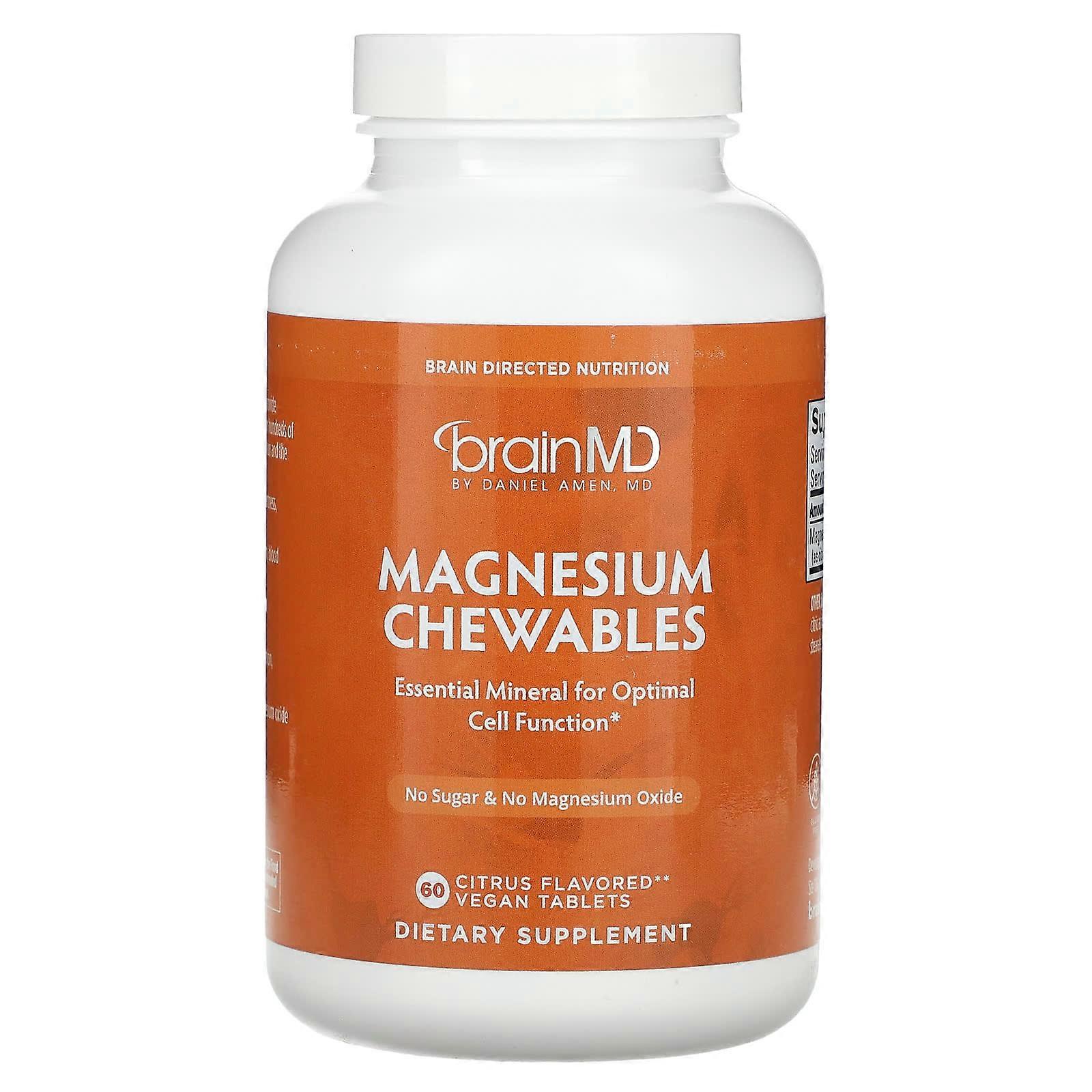 Magnesium Chewables, Citrus, 60 Vegan Tablets