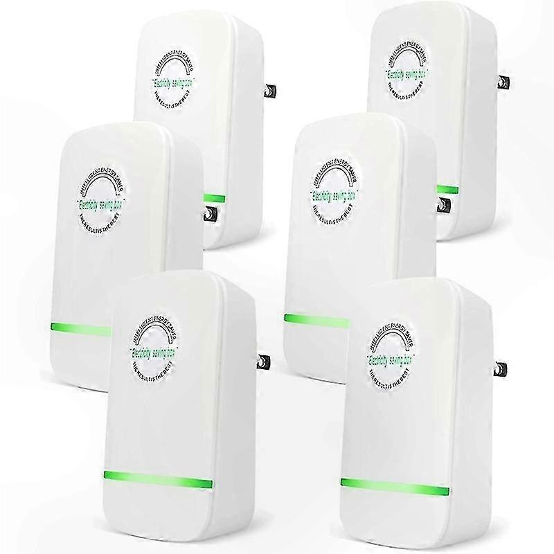 Smart Energy Saver with EU Plug, 6-Pack Efficient Power Management for Home and Office Applications