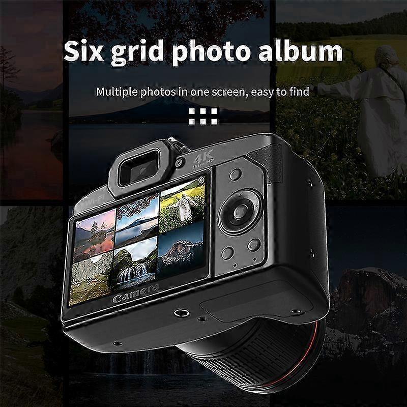 Digital Photography Camera 4K WIFI Web Cam Vintage Vlog Video Recorder 64MP Camcorder Camera Zoom Bl