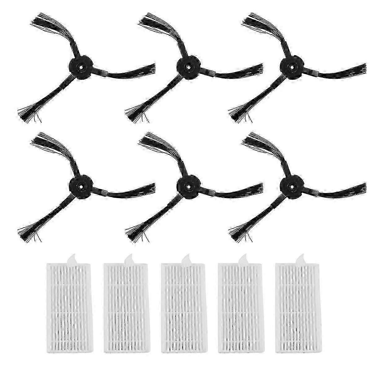 Accessories for Lidl SilverCrest SSR 3000 A1 Robotic Vacuum: 6X Side Brush and 5X Filters