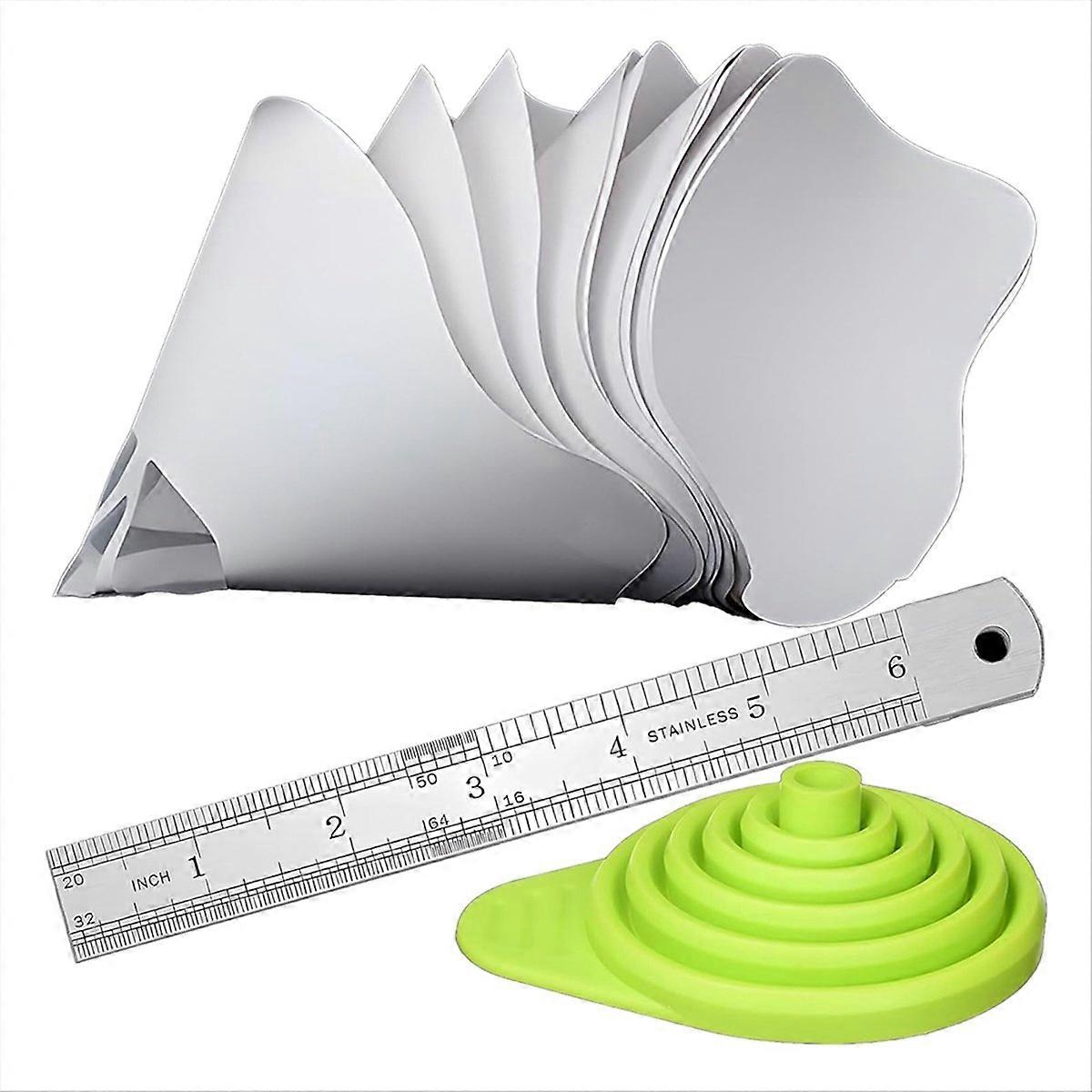 60Pcs Paint Strainers Paper Cone Paper Paint Filters with Funnel
