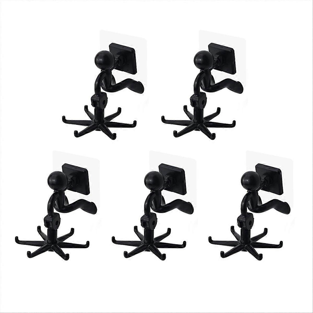 Γάντζος για σκεύη περιστρεφόμενος 360°, σετ 5 τεμαχίων, για κουζίνα