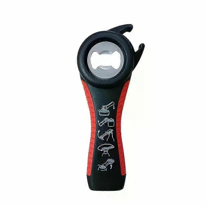 Can Opener Multi Functional Five In One Beverage Bottle Opener Cap Twister Four Position Can Opener Anti Slip Cap Twister