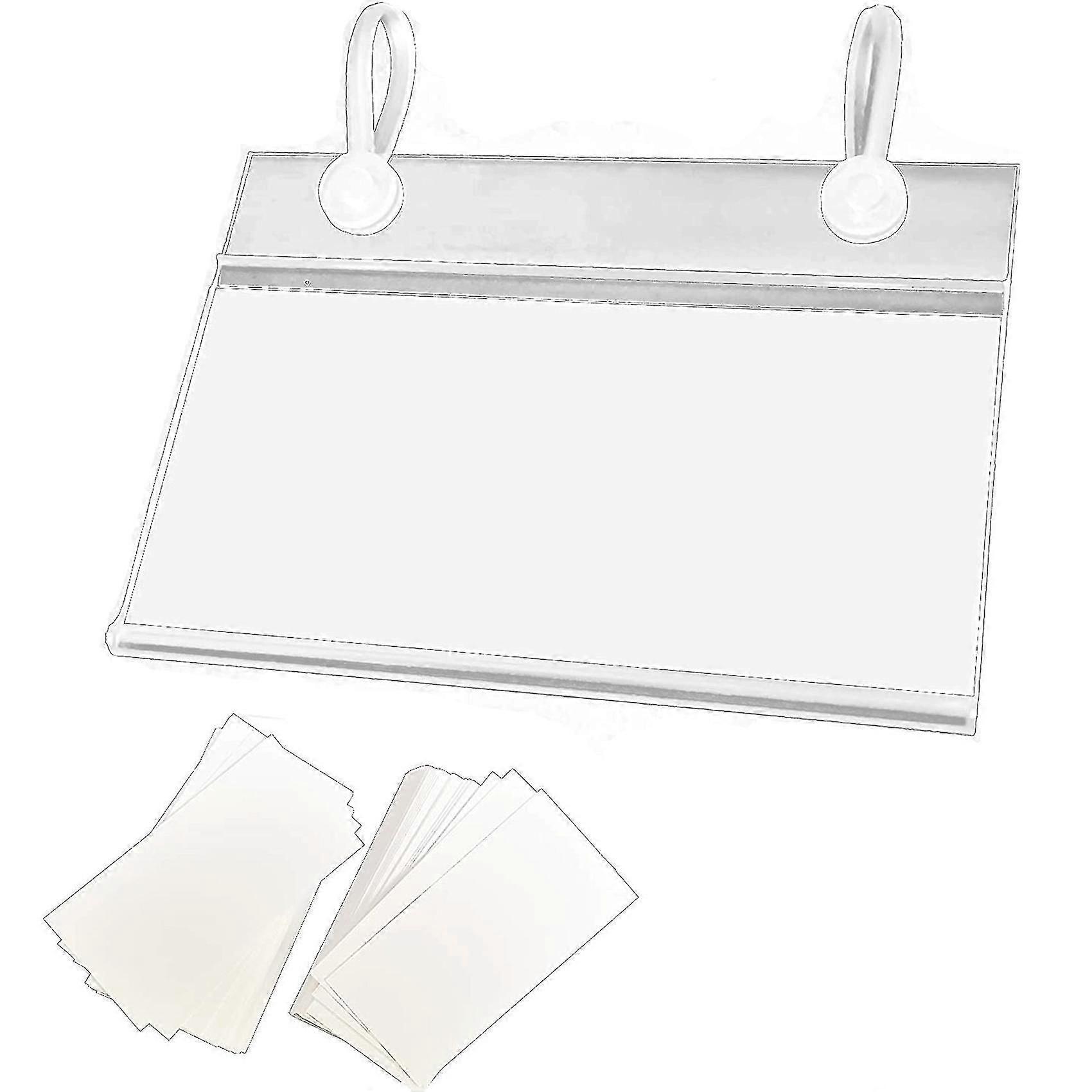 160ピースプラスチックワイヤーラックラベルホルダー、ワイヤーバスケットラベルホルダー