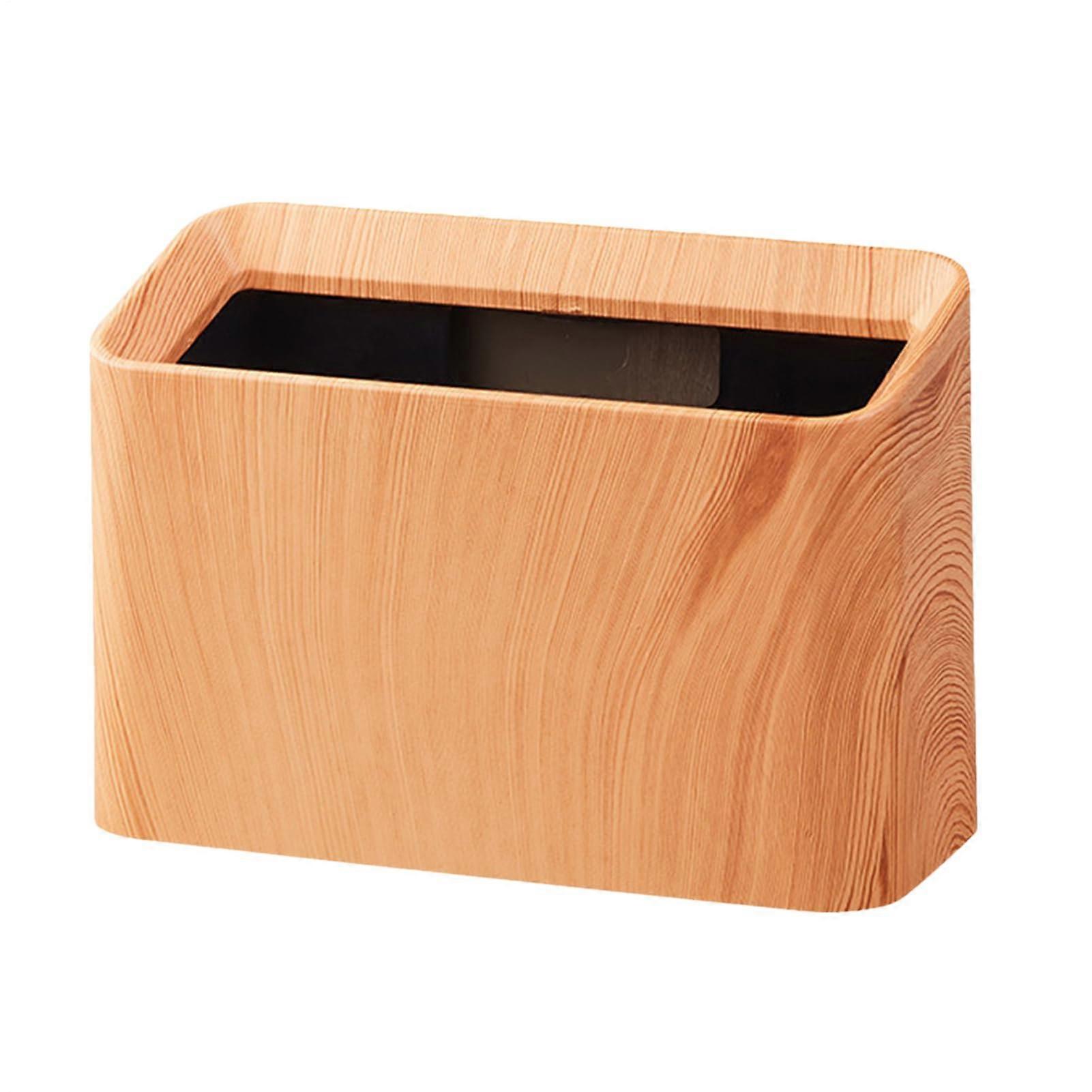 Trash Bin Desktop Trash Can 8.66 X 3.54 X 5.91 Inches SpaceSaving Swing Lid Mini Dustbin For Car Home