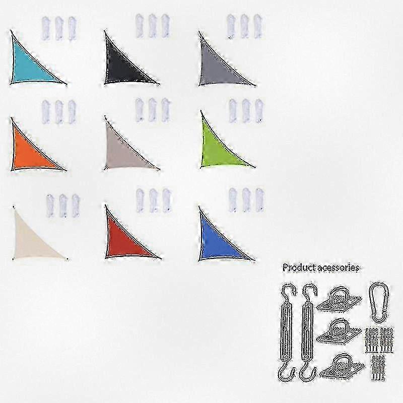 Waterproof Triangle Sun Shade Sail for Outdoor Garden Patio Pool Camping in Various Sizes