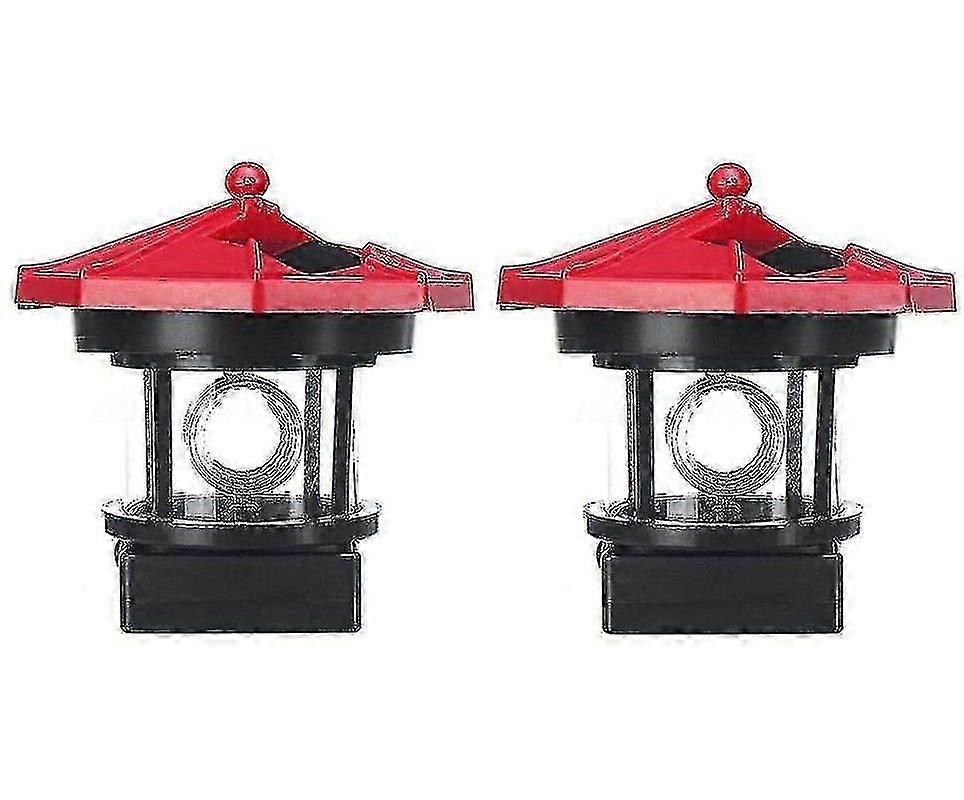 2pcs Led Solar Powered Lighthouse Outdoor Decor Lamp