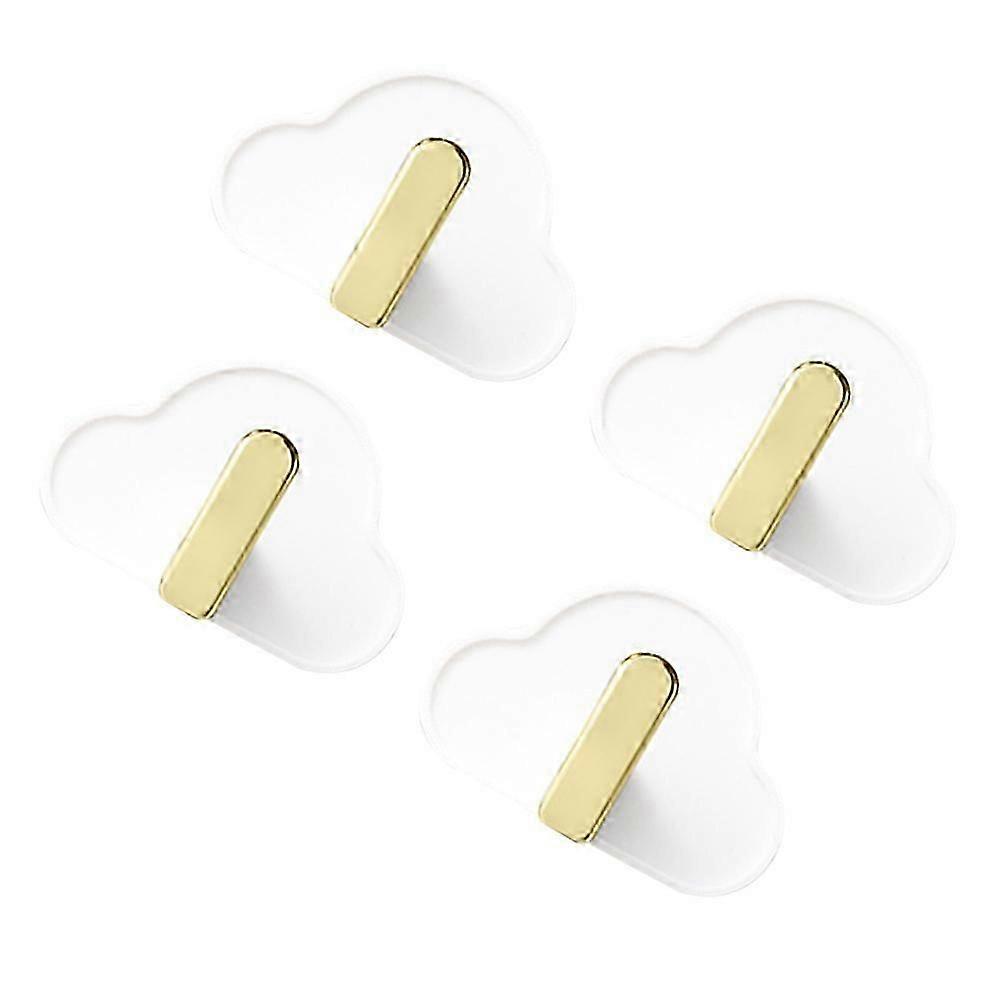 Adhesive Clothes Hooks Cloud Shape Hanging Hooks Punching-Free 8Pcs
