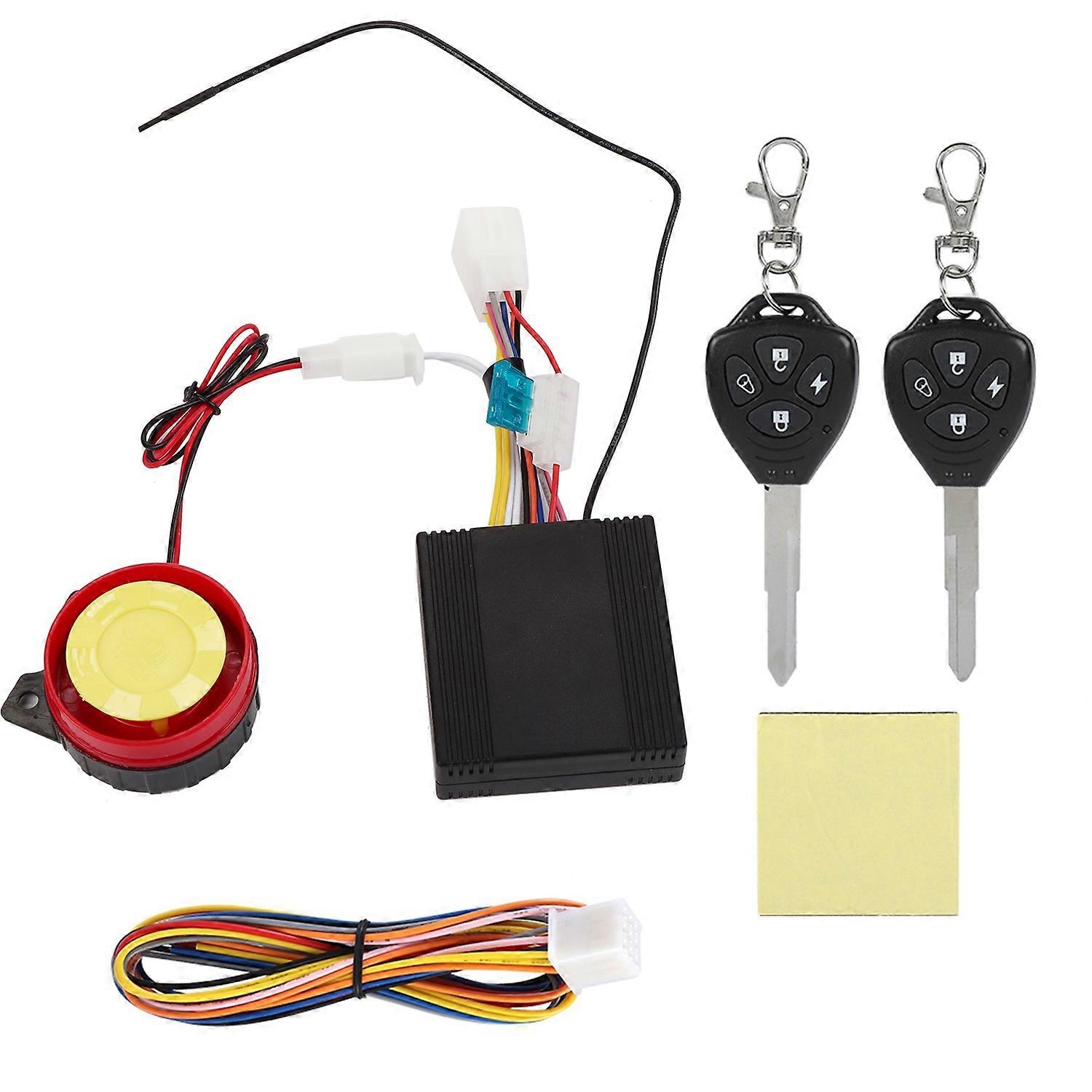 125Db 12V Motorcycle Anti theft Security Alarm System Scooter Double Scooter  Remote Control