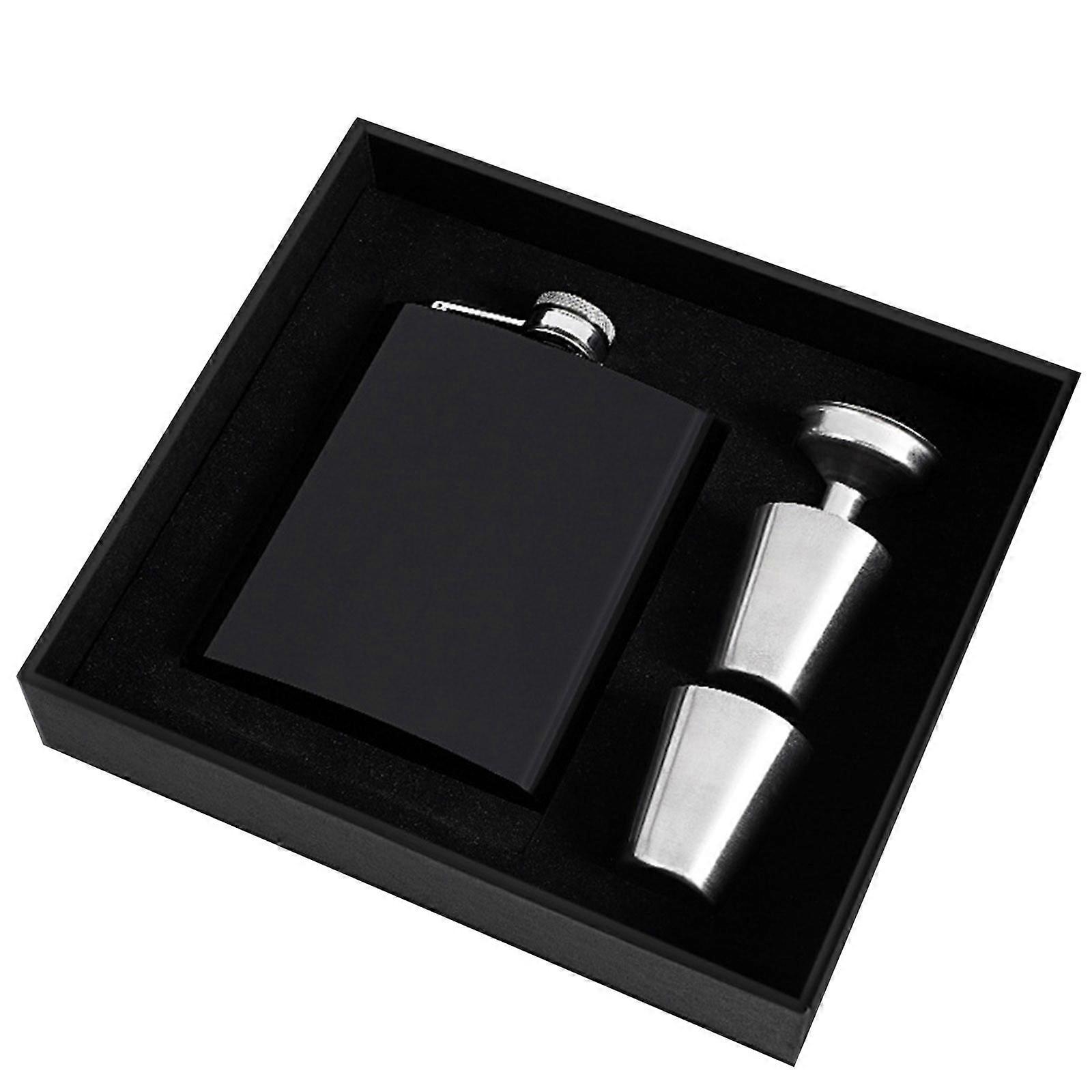 WRXMIJNHGSA Wine Utensils 8oz Hip Flask Set Stainless Steel Whisky Hip Flask Gift Box with 1 Funnel and 2 Cups