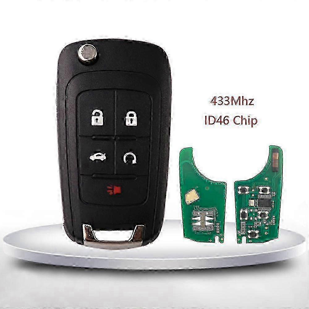 433Mhz 2/3 Buttons Car Remote Key Transponder Chip ID46 For Opel Vauxhall Astra J Corsa E Insignia Zafira C 2009-2016