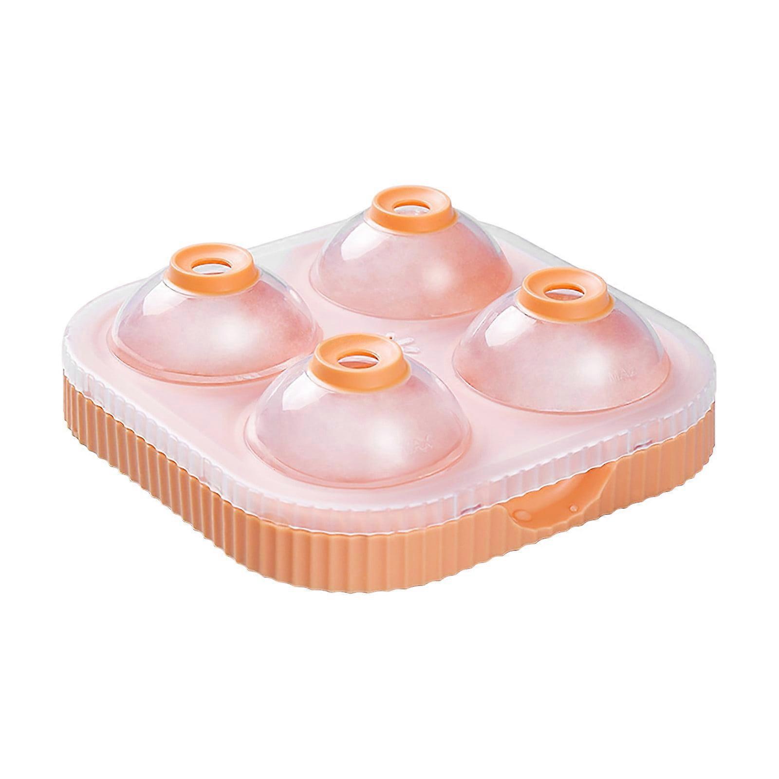 Fankiway Ice Cube Tray, Whiskey Ice Ball Ice Tray Spherical Ice with Lid