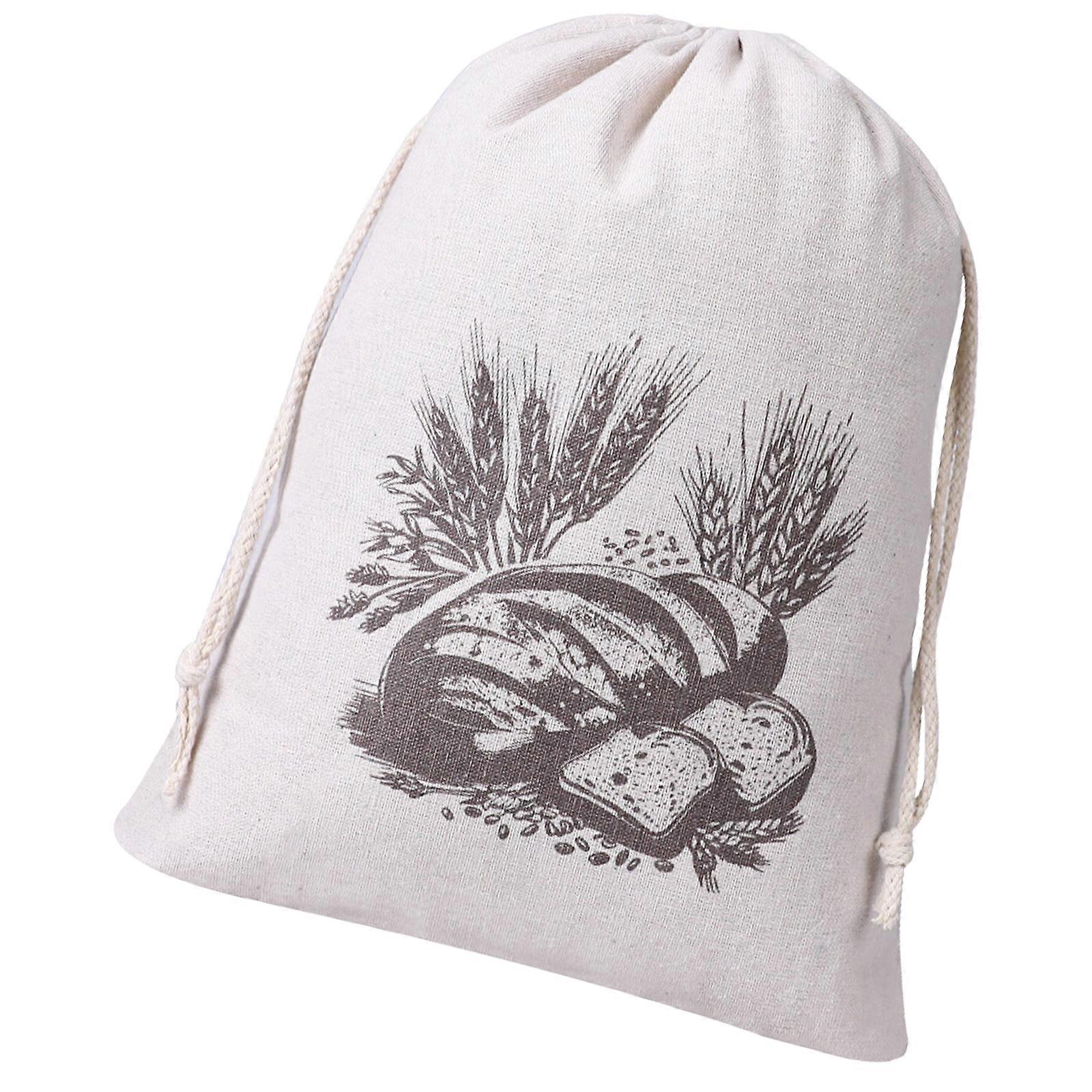 Reusable Bread Storage Bag Cotton TPU Fabric Drawstring Closures For Baguettes Rolls Toasts Freshnesses Kitchen Essential Multicolor