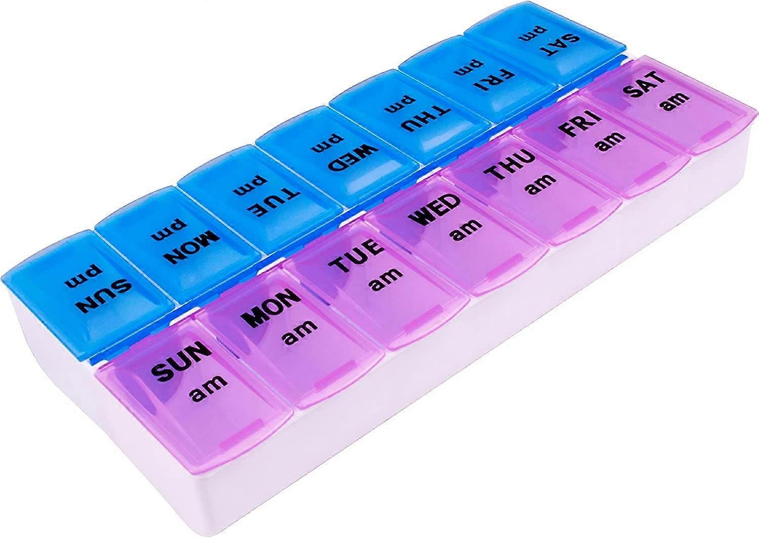 Apex Weekly Twice-a-day Pill Organizer, 1 Ea (colours Vary)