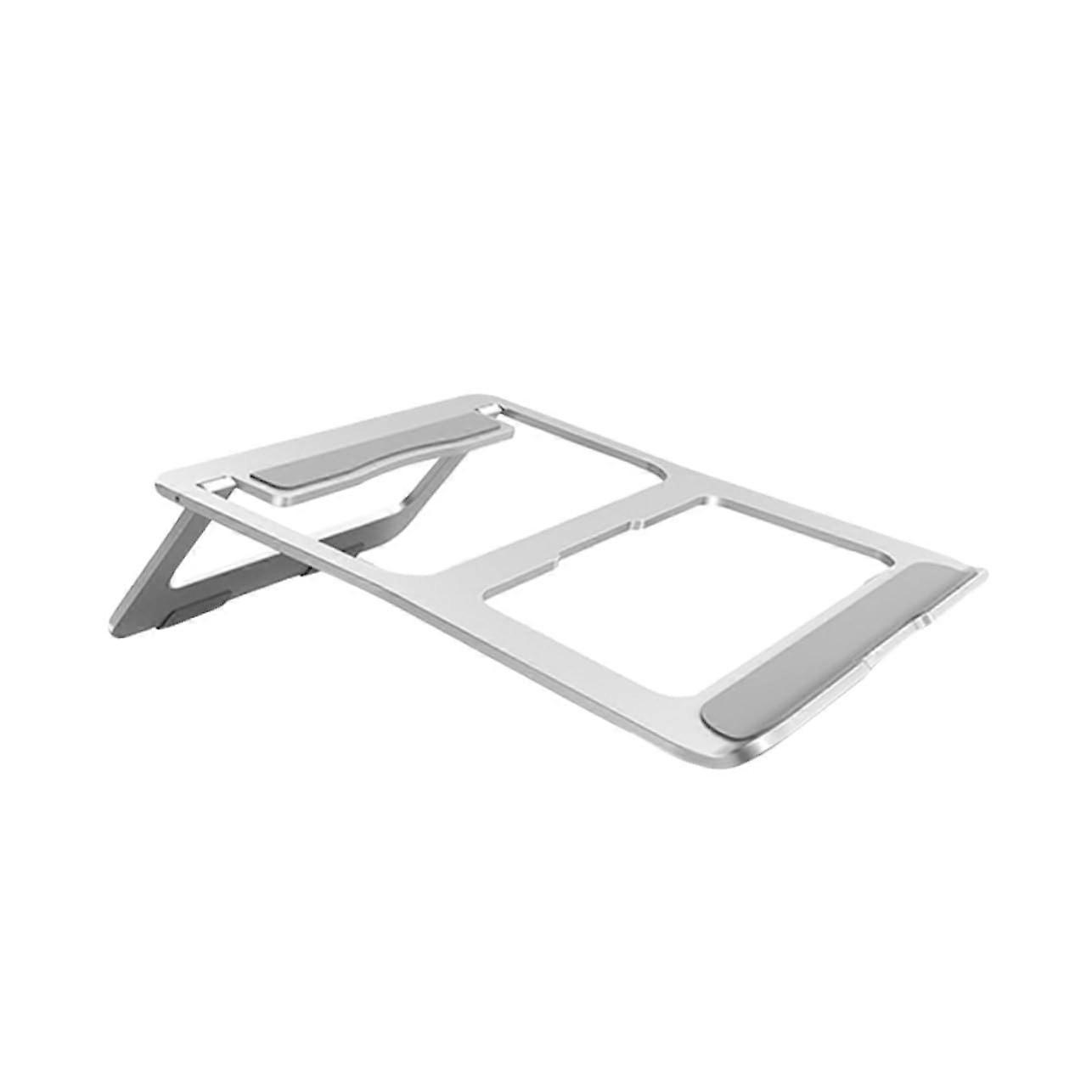 Aluminum Laptop Stand with Adjustable Height & Cooling Tray for Bed and Desk Use