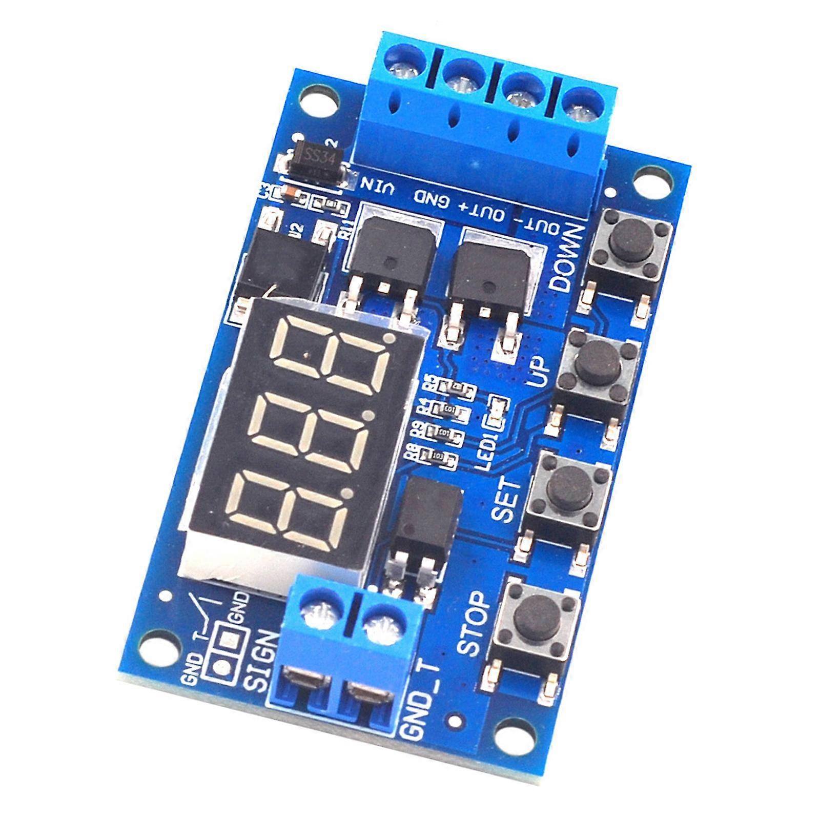 Programmable Triggering Cycle Delay Timer Switching Cycle Timing Module With Quiet Operation And Reverse Polarity Protections Multicolor