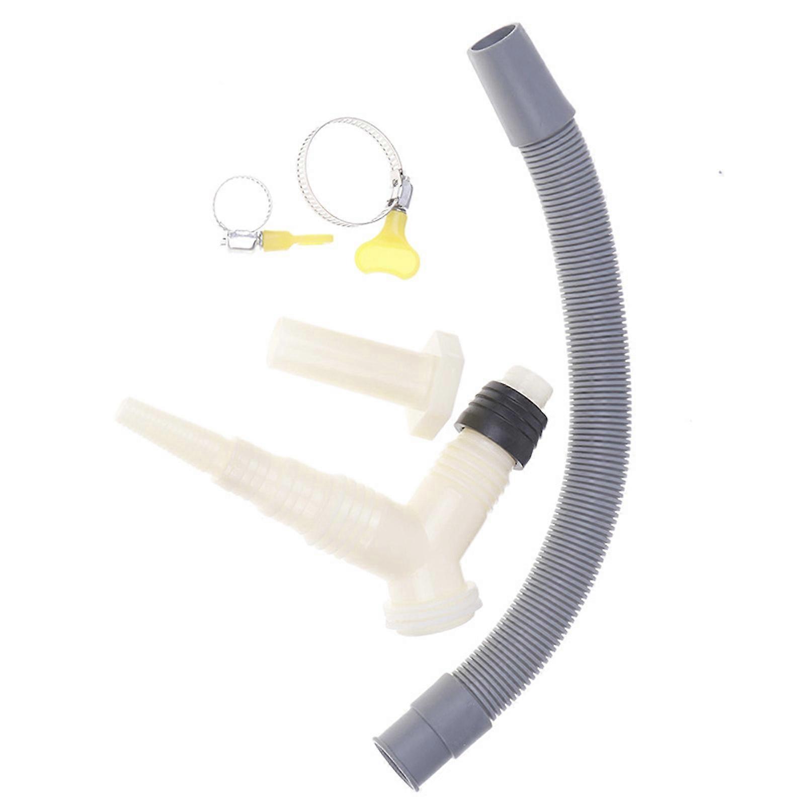Adjustable Laundry Drainage Pipe Prolongation Set for Top Load Front Load Washers Dryers Leakproof Construction Multicolor