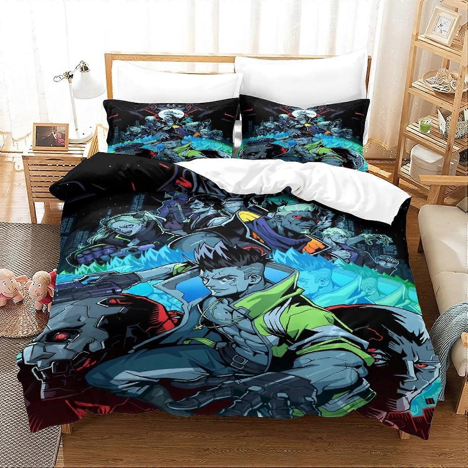 Cyberpunk Edgerunners 3D Print Duvet Cover Set Single Print Duvet Bedding Set Soft David And Lucy Lightweight Microfiber Quilt Cover com 