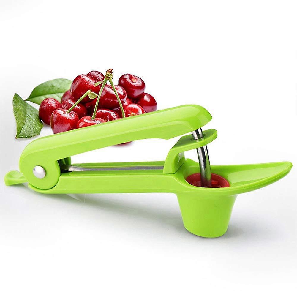 Pitter and Olive Pitting Tool with Portable Core Remover for Kitchen Use, Green