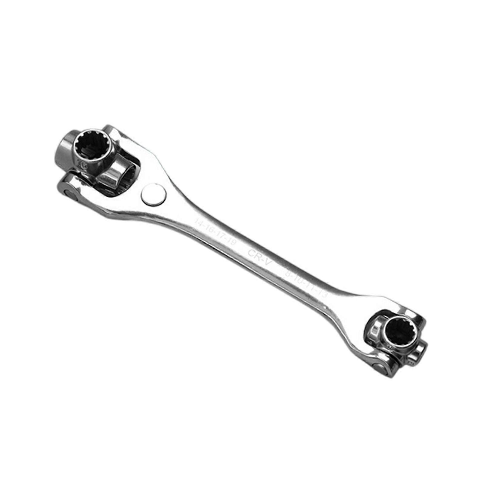 8 in 1 Multifunction Socket Wrench Tool 360Degree Rotating Head Spanner Alloy Steel for Automotive Household Repairs Multicolor