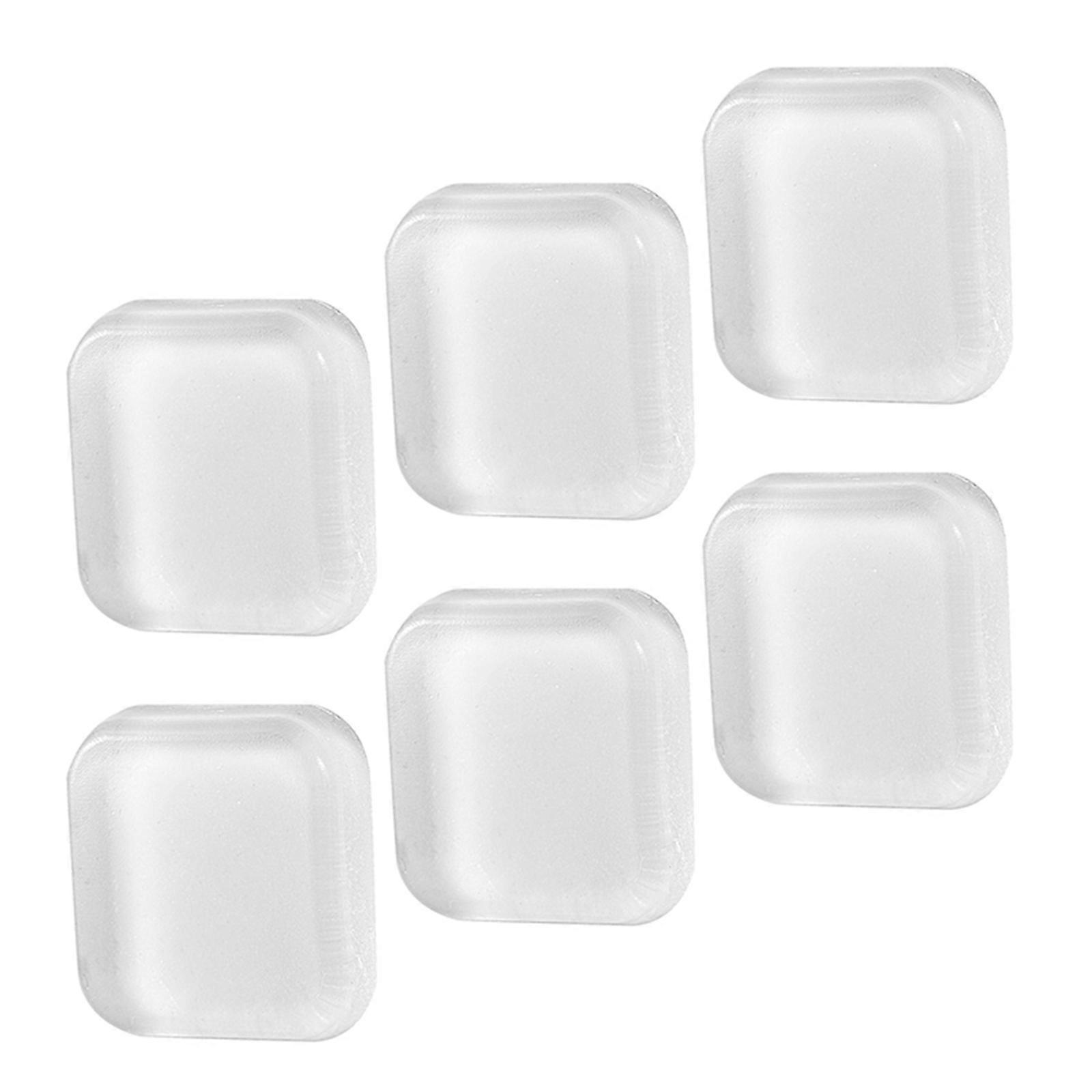 Convenient Wall Protectors Set of 6 Clear Square Pads Stick on Rubber Guards Lightweight Suitable for Various Surfaces Multicolor