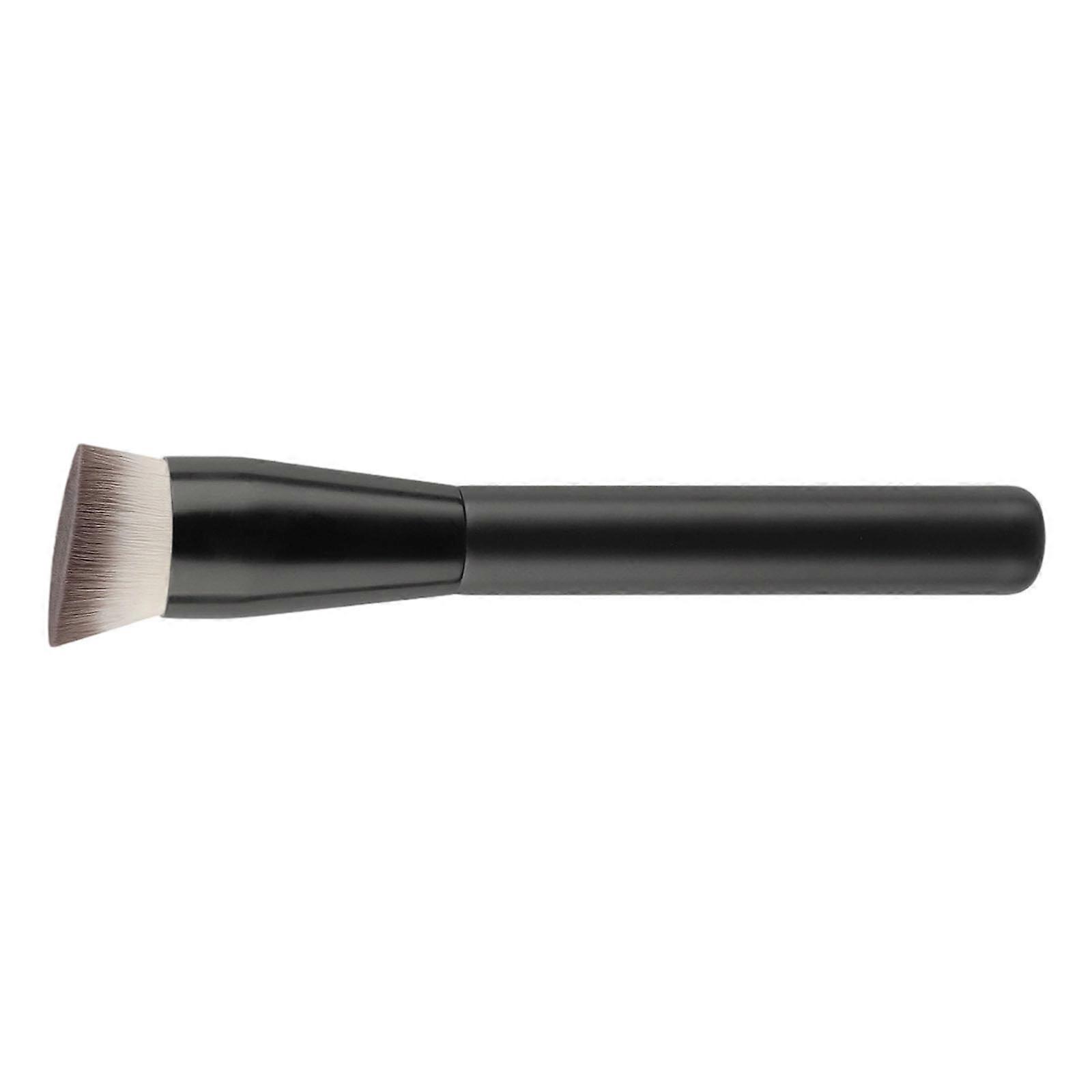 Flat Top Brush Liquid Makeup Blending Tool With Soft Fibers Aluminum Handle For Seamless Application Multicolor