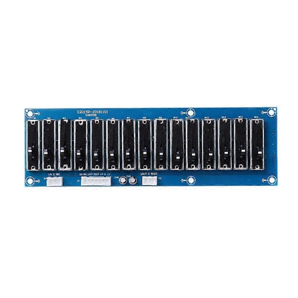 EQ Equalizer Board Stage Professional Tone Preamplifier Stereo 15 Road Preamp Equalizer Power Supply