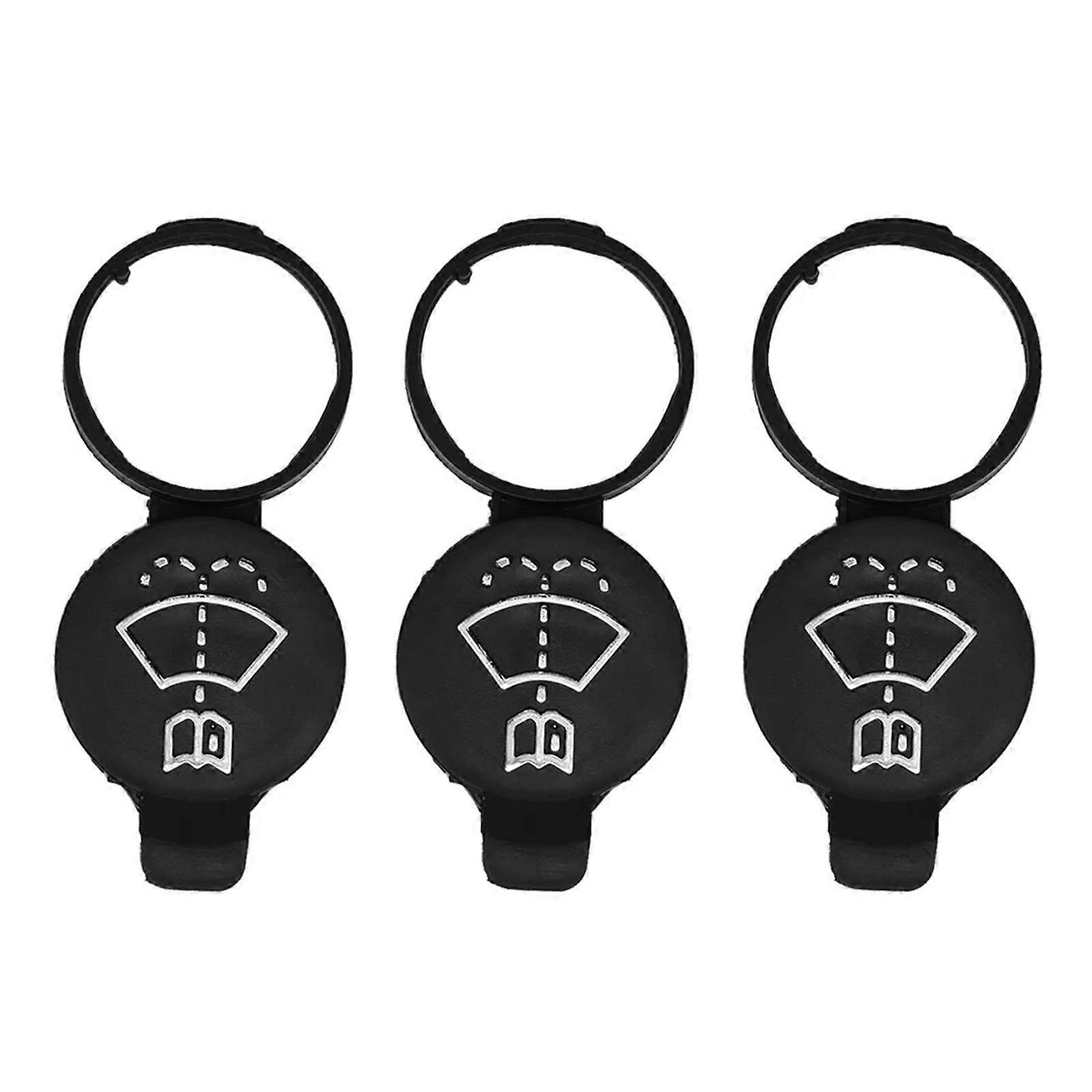 C7 Windshield Washer Reservoir Cap Set of 3, Fluid Tank Screenwash Cover Replacement