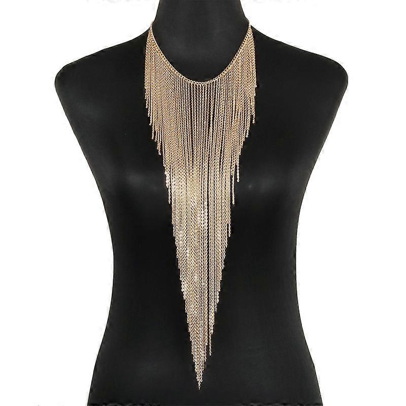Fashion Gold Body Chain Jewelry Festival Wear Tassels Necklace for Women